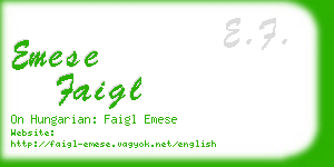emese faigl business card